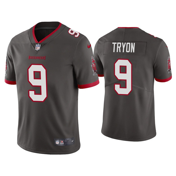 Men's Tampa Bay Buccaneers #9 Joe Tryon 2021 NFL Draft Grey Vapor Untouchable Limited Stitched Jersey